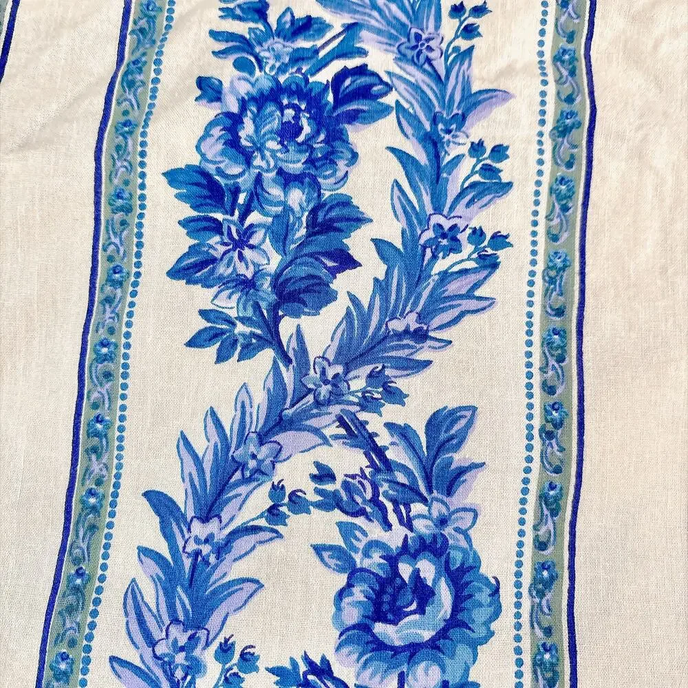 Vintage Reversible April Cornell Duvet Cover and Pillow Shams Set